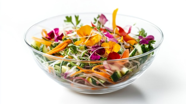 Šalát s farbami a textúrami